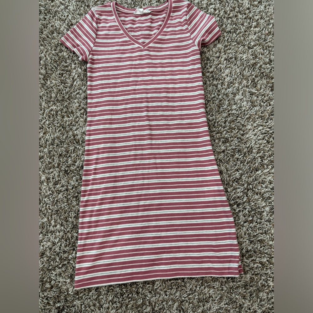 Ribbed shirt dress